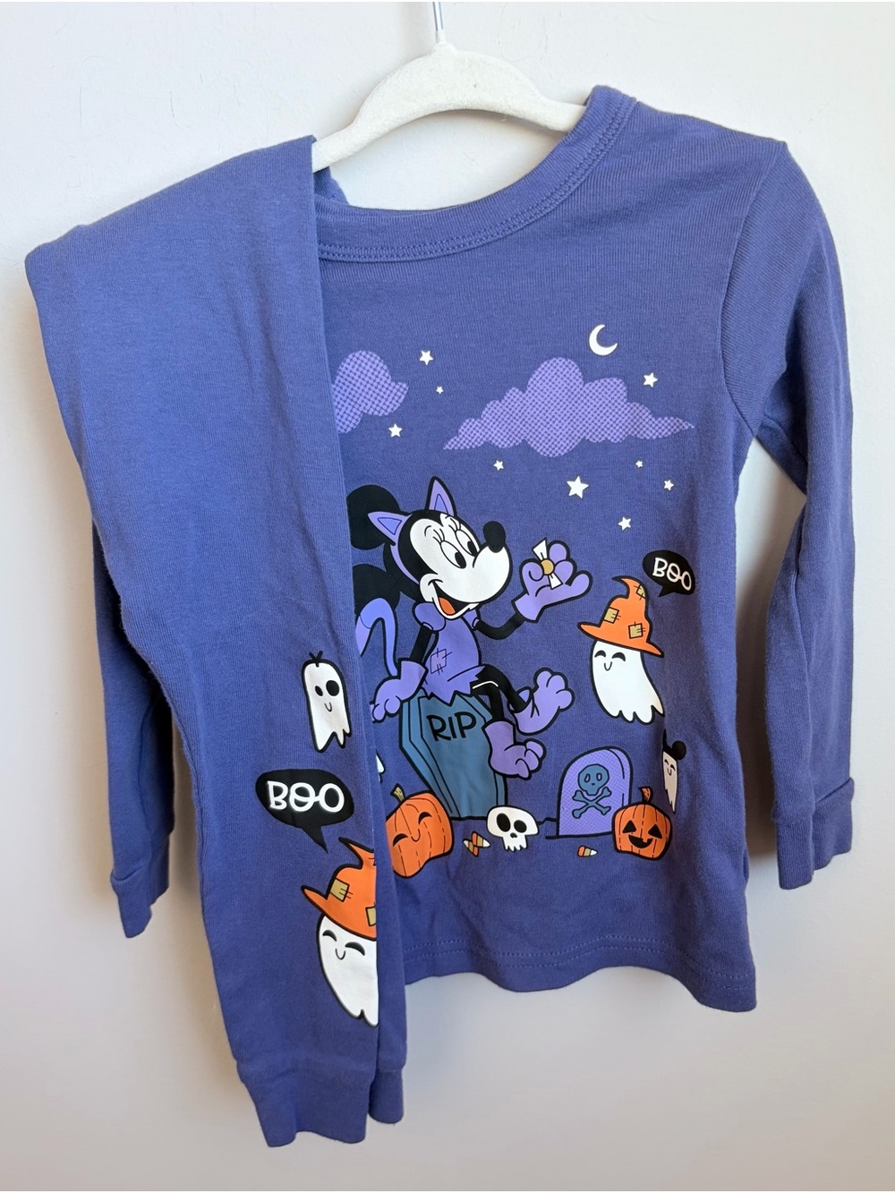 Disney Purple Minnie Mouse Halloween Long Sleeve Top